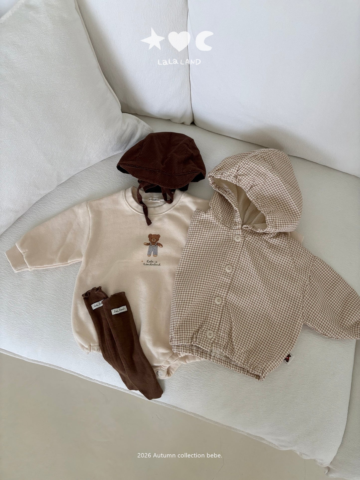 【PRE-ODER〆8.9(sun)】07.Gingham Hood Jumper | lalaland