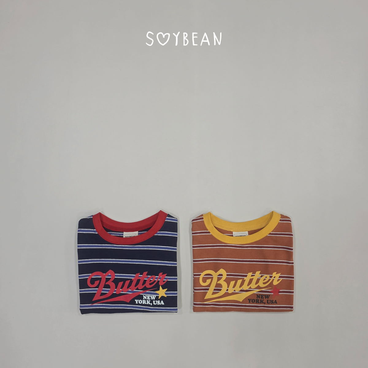 【秋のPRE-ODER 5%OFF】18.Butter Stripe Tee (7 Sizes)