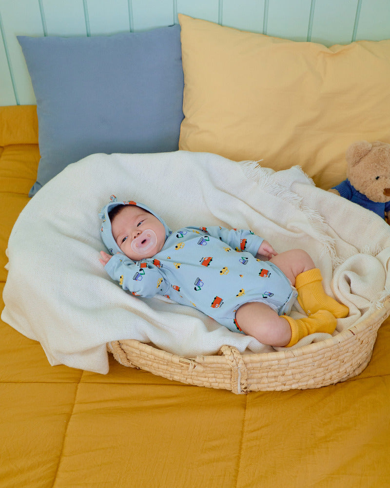 【PRE-ODER〆8.9(sun)】36.(Bebe) Car Romper + Bonnet Set | oottbebe