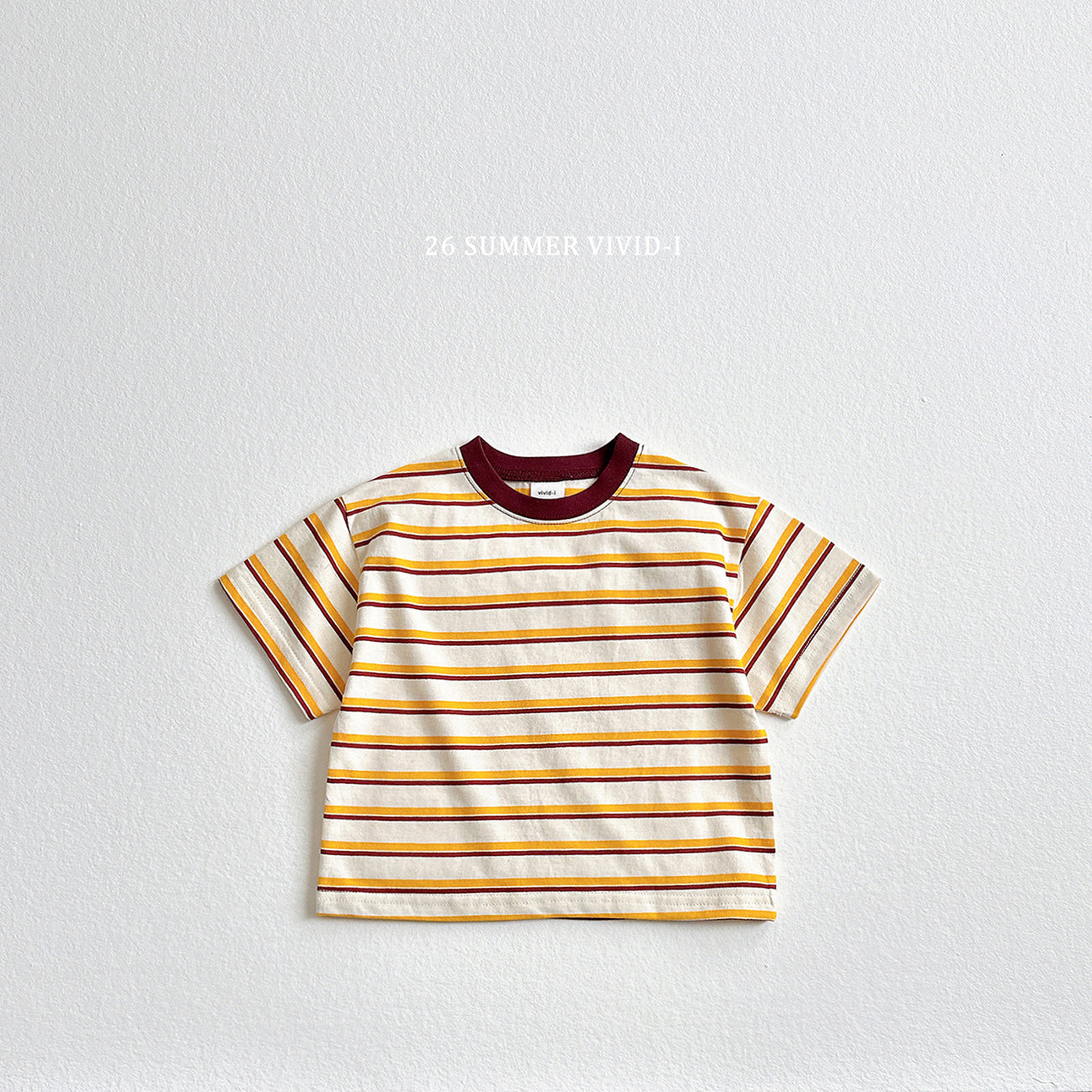 【PREORDER受付終了、ご希望はお問い合わせください。】62.Heart Smile Stripe Tee