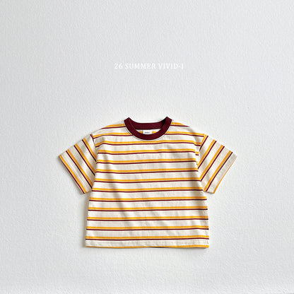【PREORDER受付終了、ご希望はお問い合わせください。】62.Heart Smile Stripe Tee