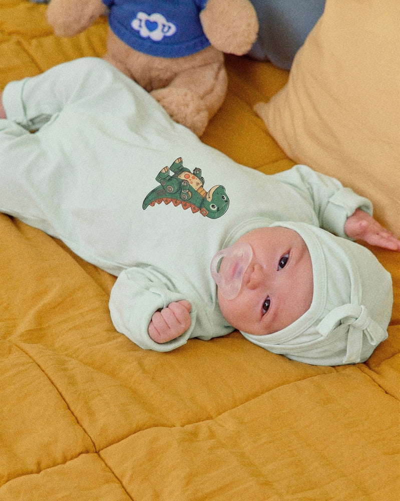 【PRE-ODER〆8.9(sun)】30.(Bebe) Robot Dinosaur Full-Length Romper | oottbebe