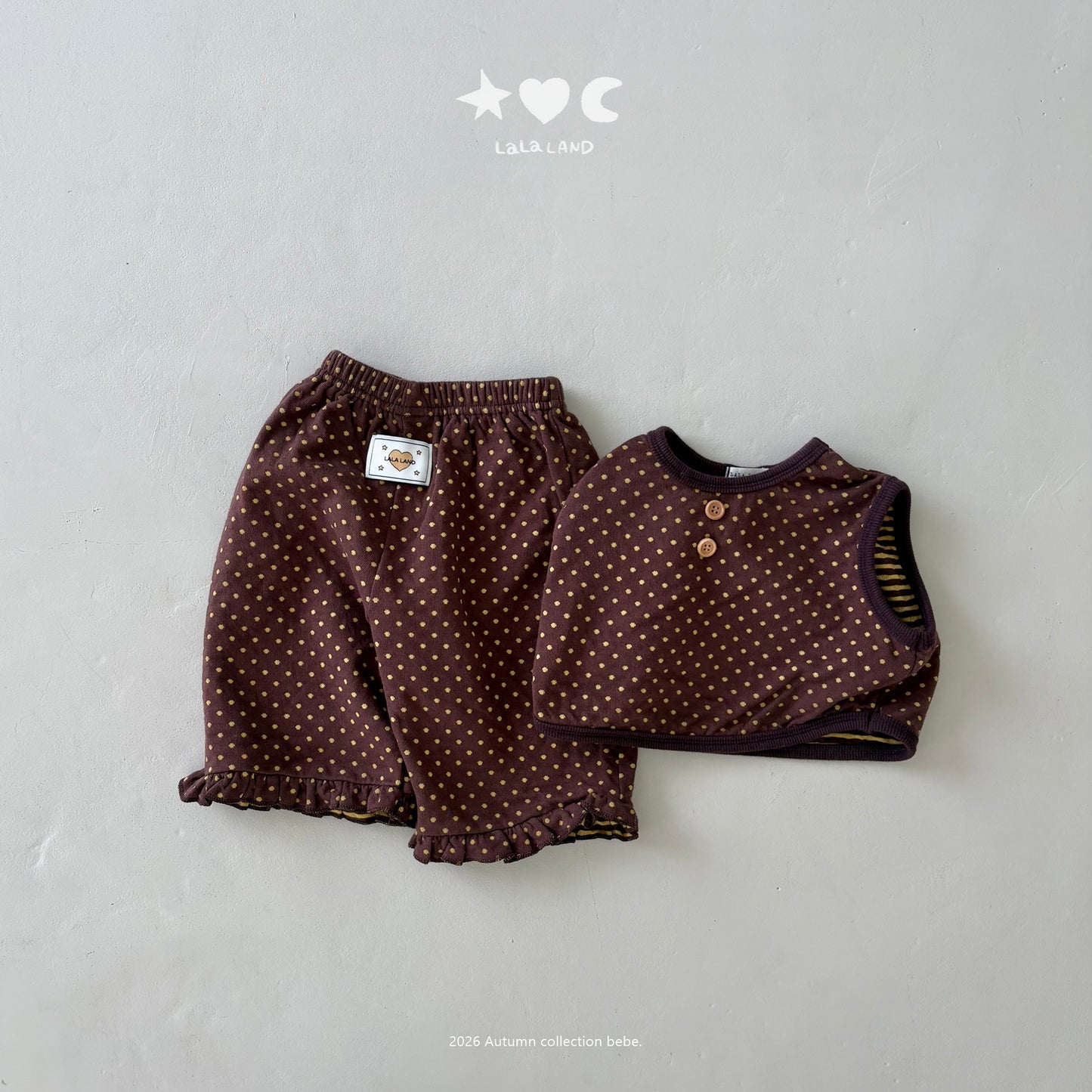【PRE-ODER〆8.9(sun)】18.Heart-Dot Vest | lalaland