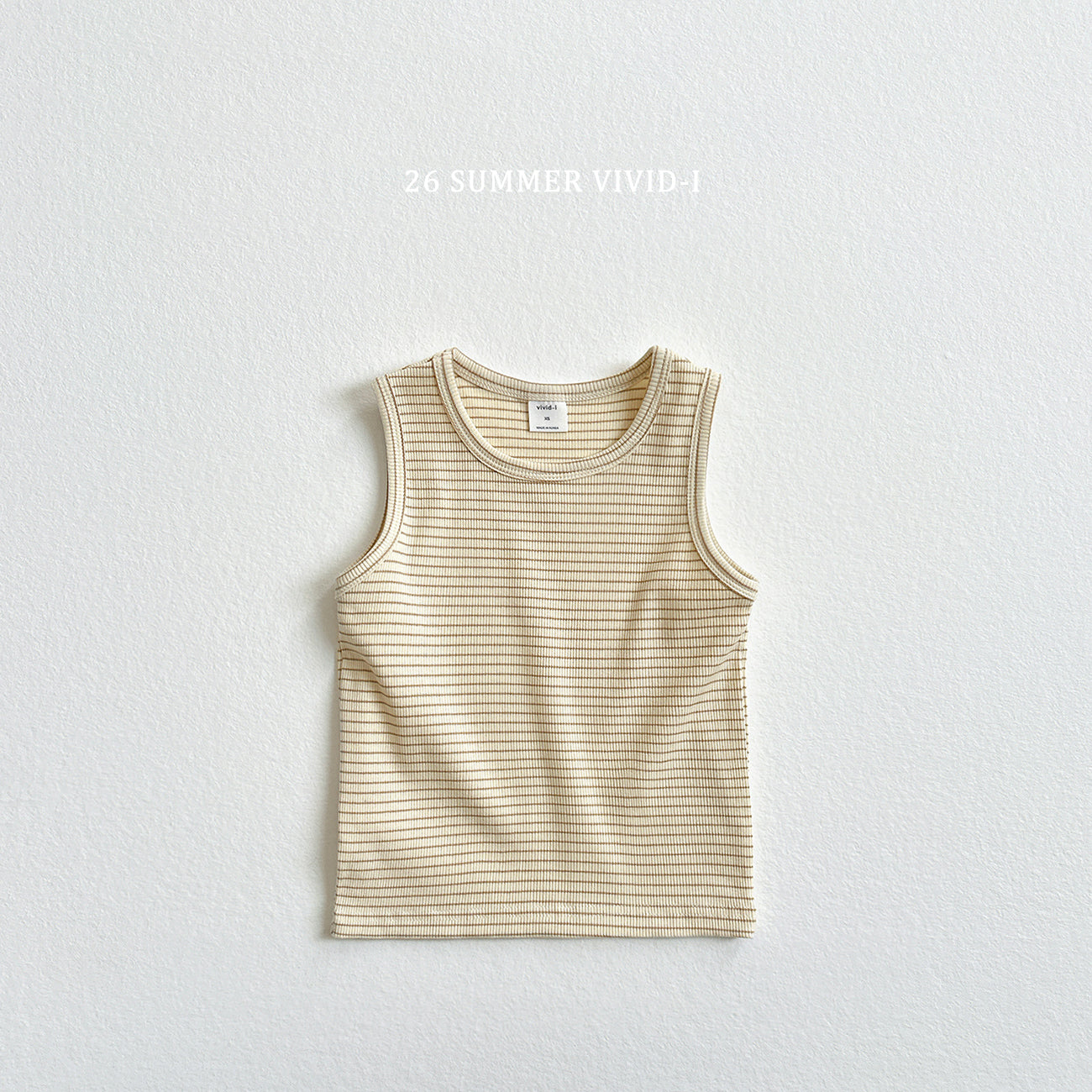 【PREORDER受付終了、ご希望はお問い合わせください。】84.[Set] Stripe Rib Sleeveless Top