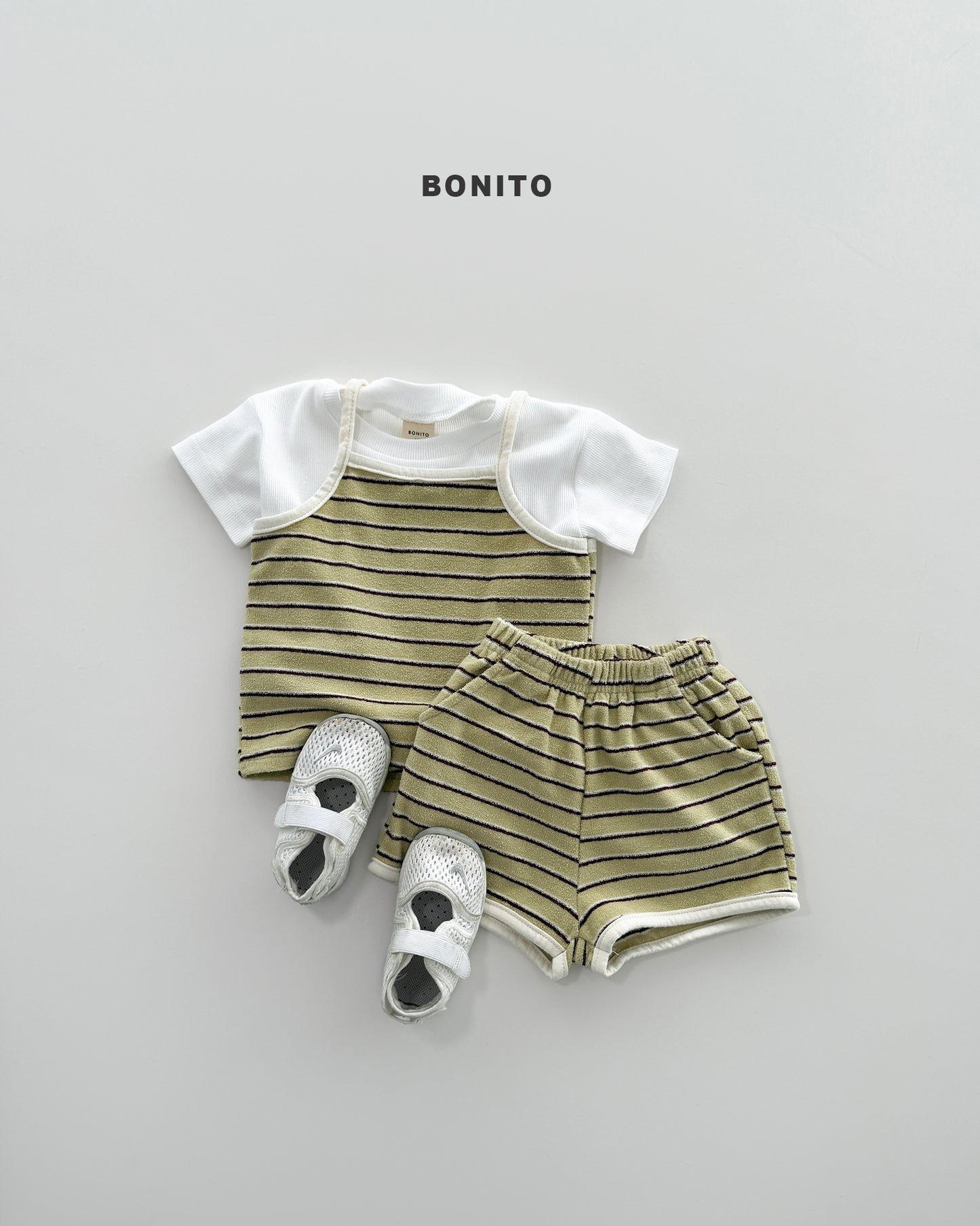 【期間限定 PRE-ODER】1.Planning) Bébé 1+1 Ribbed Tee