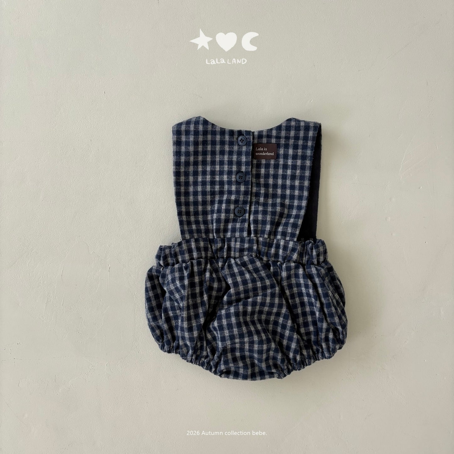 【PRE-ODER〆8.9(sun)】12.Check Romper | lalaland