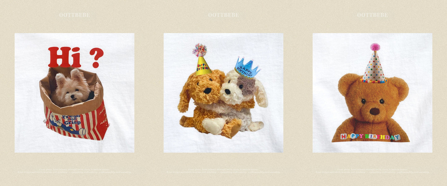【PRE-ODER〆8.9(sun)】10.Puppy Series T-Shirt – Kids | oottbebe