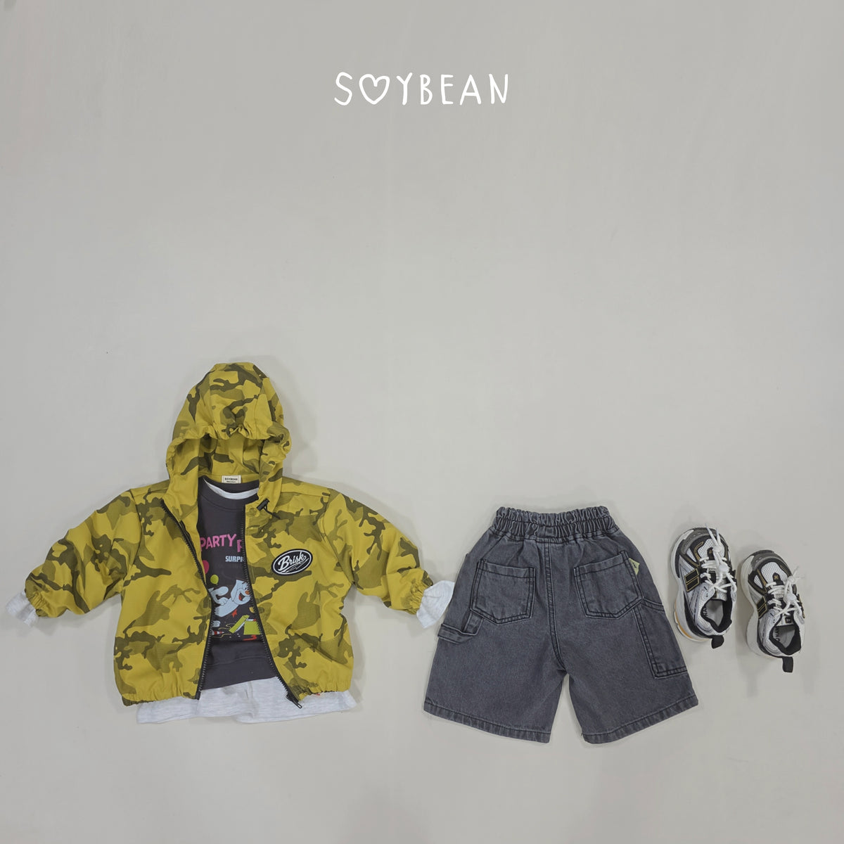 【秋のPRE-ODER 5%OFF】80.Camo Hooded Windbreaker (7 Sizes)