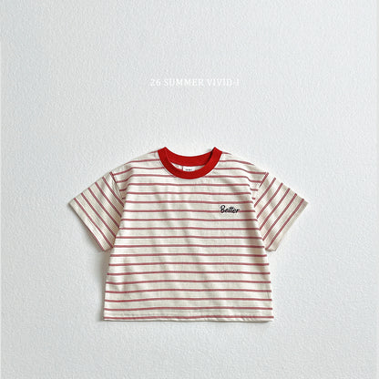 【PREORDER受付終了、ご希望はお問い合わせください。】66.Better Embroidery Stripe Tee
