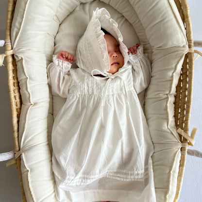 ｟送料無料｠退院着から1歳頃まで / petit baby dress + bonnet