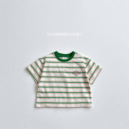【PREORDER受付終了、ご希望はお問い合わせください。】69.Diamond Logo Stripe Tee
