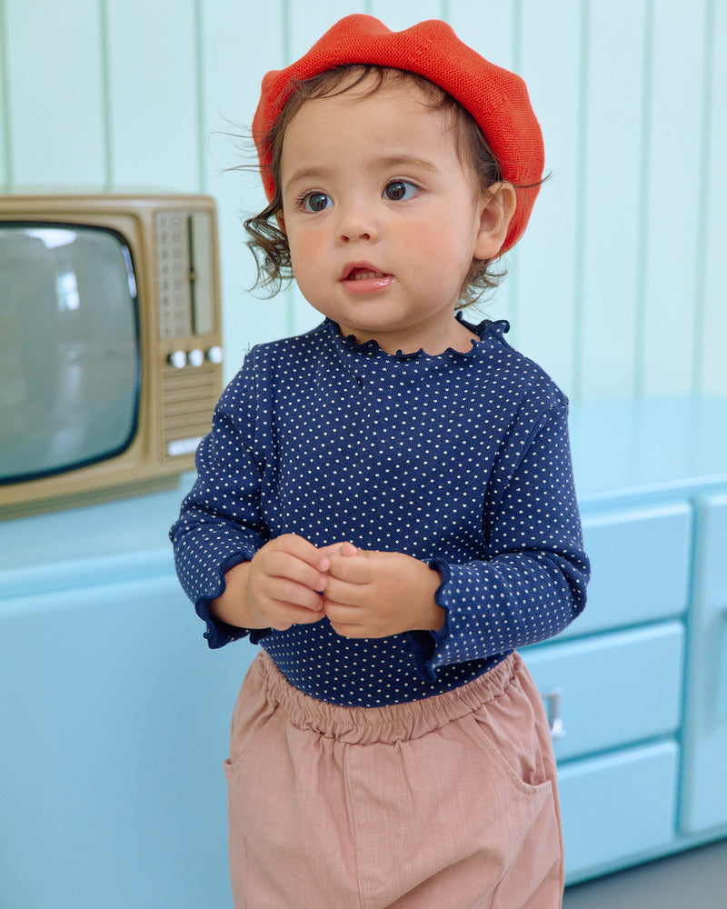 【PRE-ODER〆8.9(sun)】41.Dot Frill T-Shirt | oottbebe