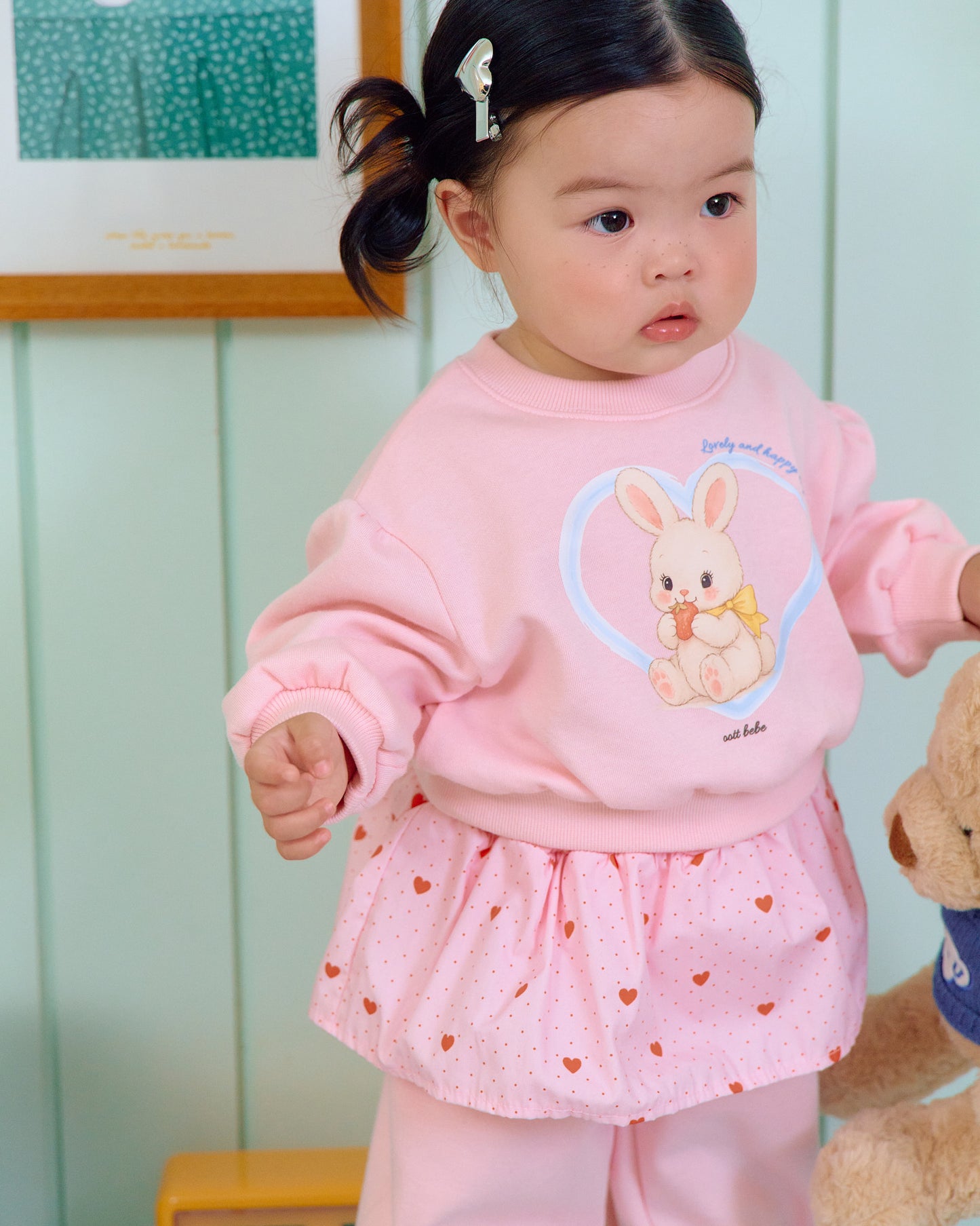【PRE-ODER〆8.9(sun)】03.Cute Rabbit Top & Bottom Set | oottbebe