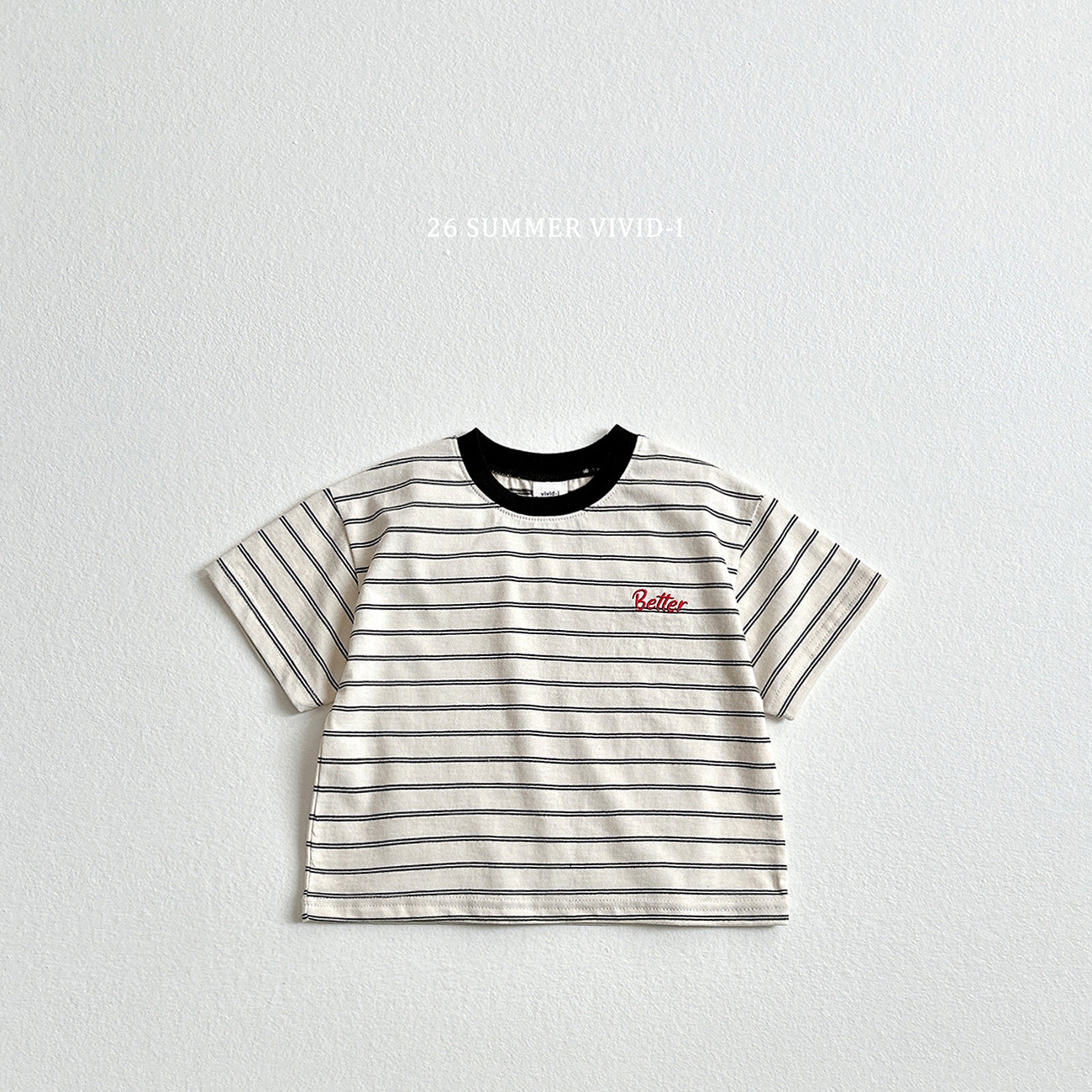【PREORDER受付終了、ご希望はお問い合わせください。】66.Better Embroidery Stripe Tee
