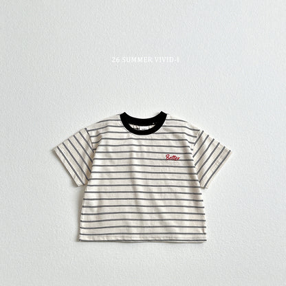 【PREORDER受付終了、ご希望はお問い合わせください。】66.Better Embroidery Stripe Tee