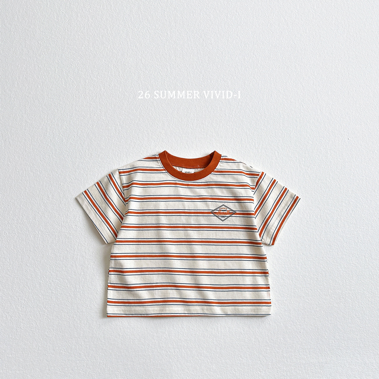 【PREORDER受付終了、ご希望はお問い合わせください。】69.Diamond Logo Stripe Tee