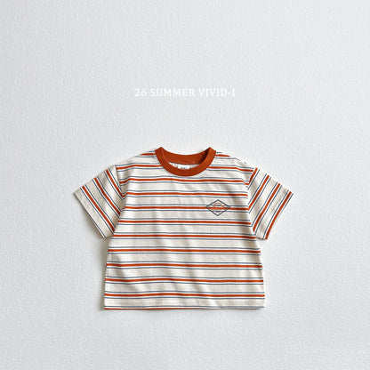 【PREORDER受付終了、ご希望はお問い合わせください。】69.Diamond Logo Stripe Tee