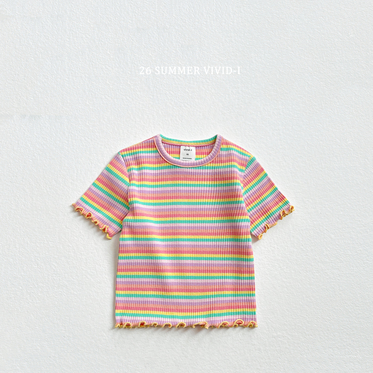 【PREORDER受付終了、ご希望はお問い合わせください。】72.Rainbow Rib Flare Tee