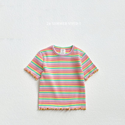 【PREORDER受付終了、ご希望はお問い合わせください。】72.Rainbow Rib Flare Tee