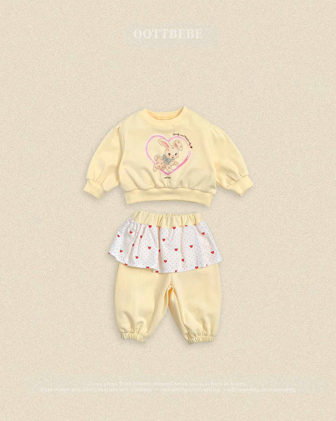 【PRE-ODER〆8.9(sun)】03.Cute Rabbit Top & Bottom Set | oottbebe