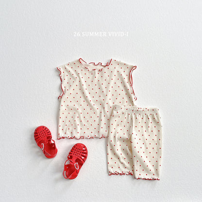 【PREORDER受付終了、ご希望はお問い合わせください。】41.Strawberry Dot Leggings