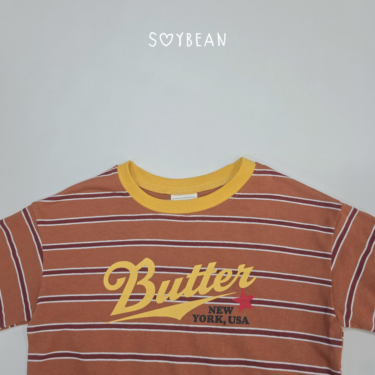 【秋のPRE-ODER 5%OFF】18.Butter Stripe Tee (7 Sizes)