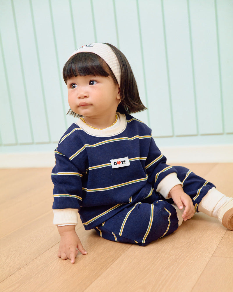 【PRE-ODER〆8.9(sun)】18.Rookie Striped Top & Bottom Set | oottbebe