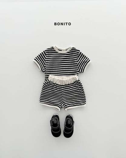 【期間限定 PRE-ODER】8.Bébé Eyelet Song Song Stripe Set