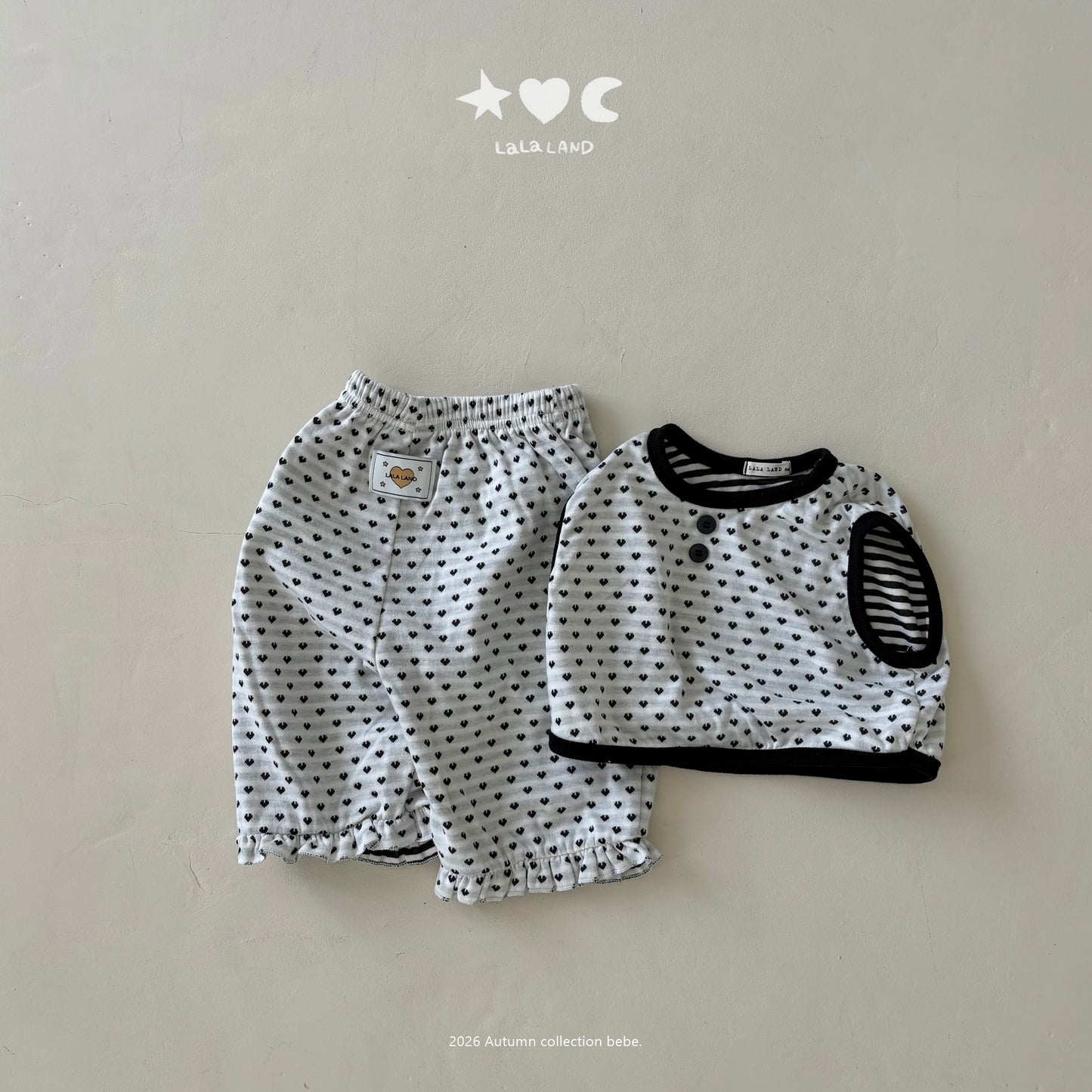 【PRE-ODER〆8.9(sun)】18.Heart-Dot Vest | lalaland