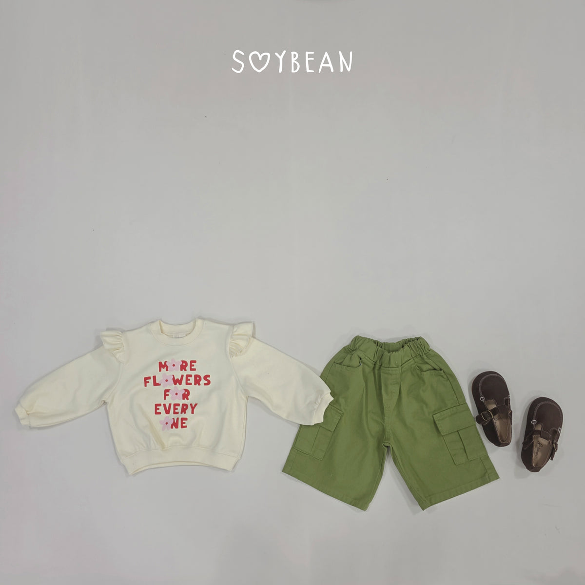 【秋のPRE-ODER 5%OFF】31.Flower Frill Sweatshirt (5 Sizes)