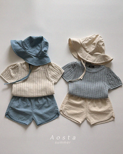 【PREORDER受付終了、ご希望はお問い合わせください。】21.Knit Eyelet T