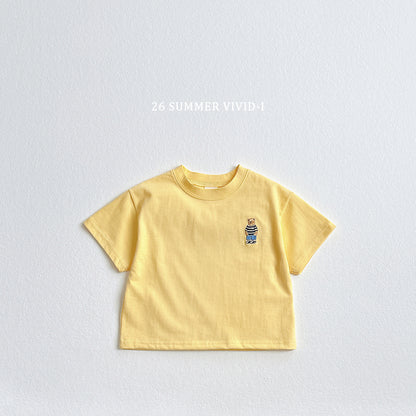 【PREORDER受付終了、ご希望はお問い合わせください。】63.Bear Embroidery ShortSleeve Tee