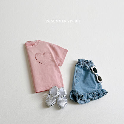 【PREORDER受付終了、ご希望はお問い合わせください。】12.Frill NonFade Denim Shorts