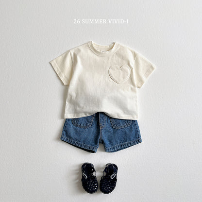 【PREORDER受付終了、ご希望はお問い合わせください。】79.Heart Pocket ShortSleeve Tee