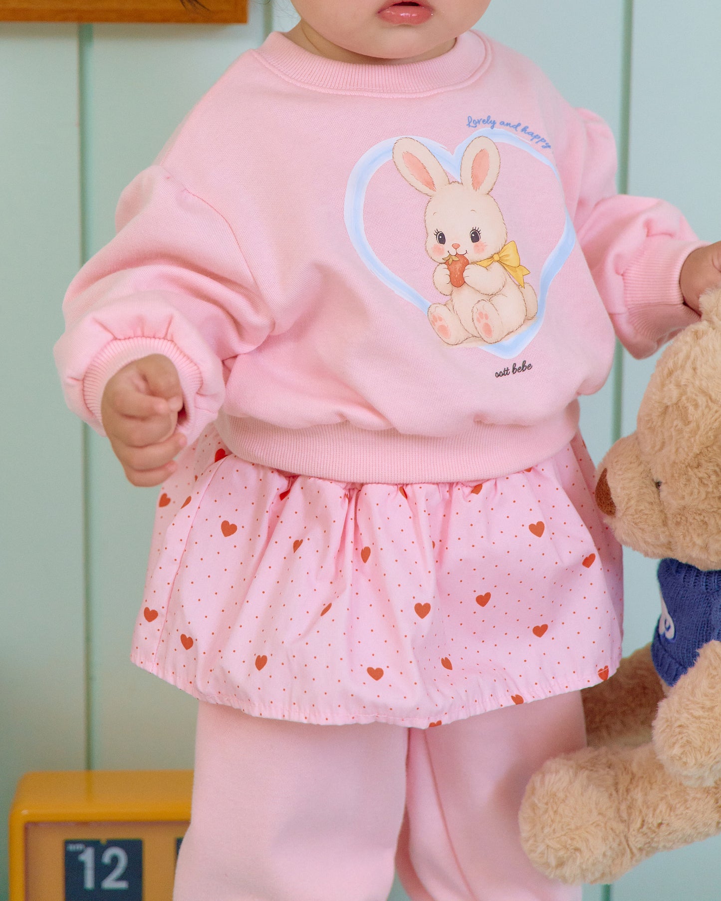 【PRE-ODER〆8.9(sun)】03.Cute Rabbit Top & Bottom Set | oottbebe
