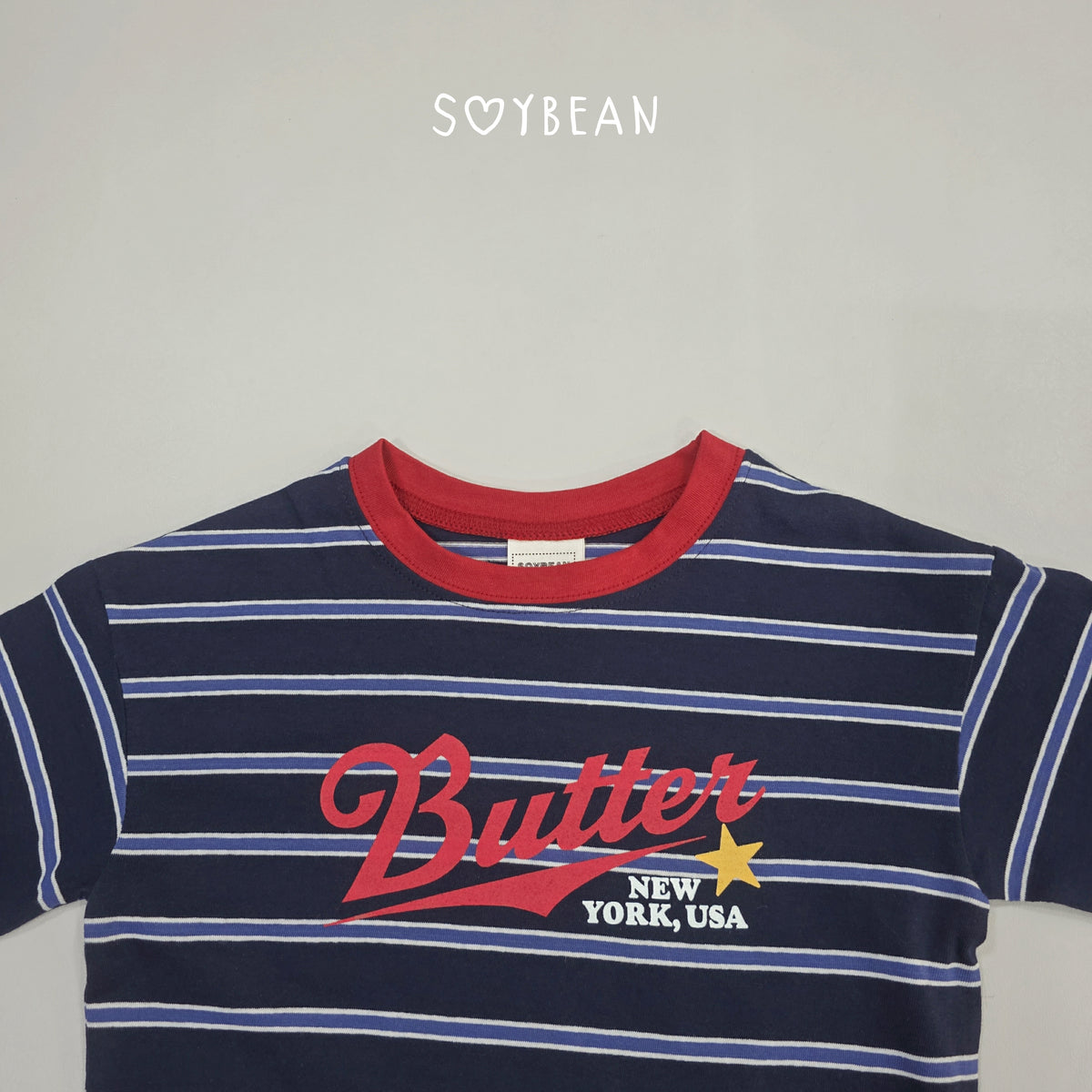 【秋のPRE-ODER 5%OFF】18.Butter Stripe Tee (7 Sizes)