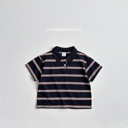 【PREORDER受付終了、ご希望はお問い合わせください。】64.Multi Collar Stripe ShortSleeve Top