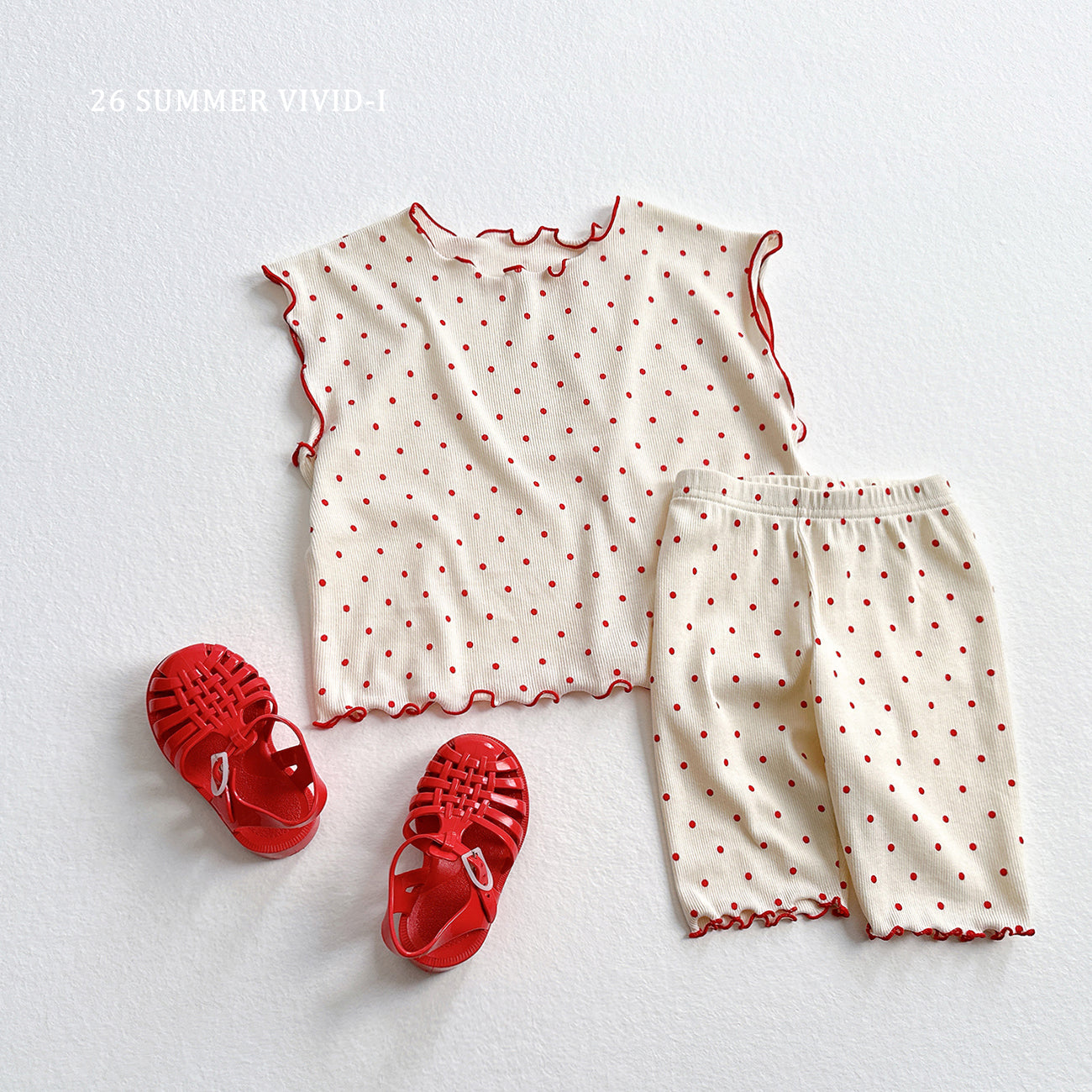 【PREORDER受付終了、ご希望はお問い合わせください。】41.Strawberry Dot Leggings