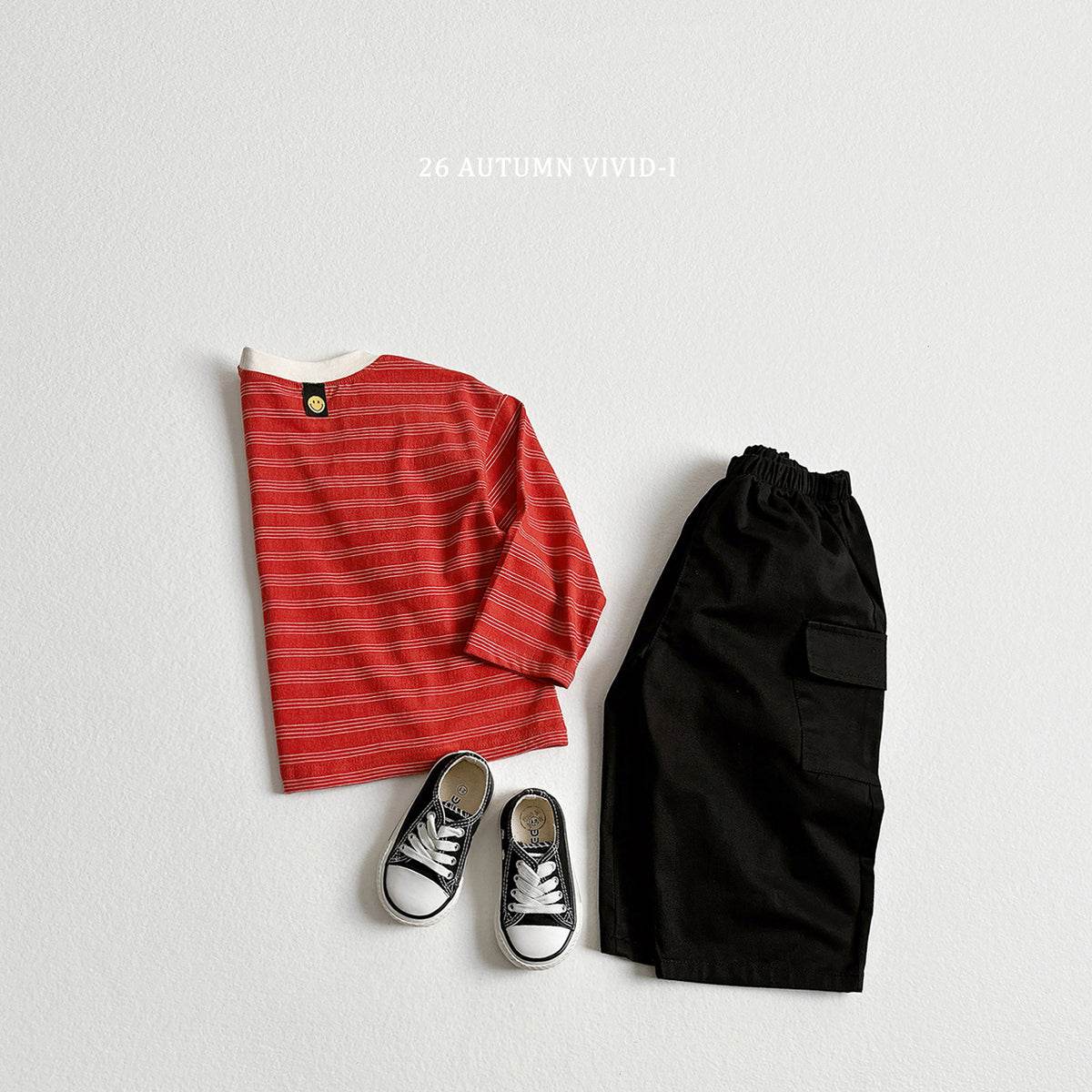 【秋のPRE-ODER 5%OFF】37.Stripe Smile Label Tee