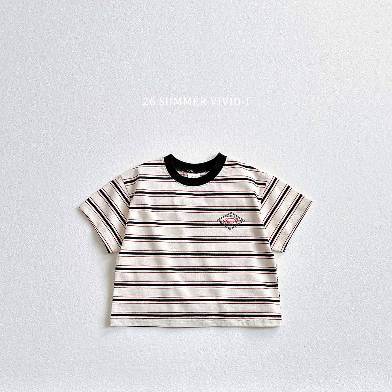 【PREORDER受付終了、ご希望はお問い合わせください。】69.Diamond Logo Stripe Tee