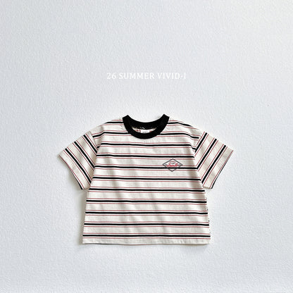 【PREORDER受付終了、ご希望はお問い合わせください。】69.Diamond Logo Stripe Tee