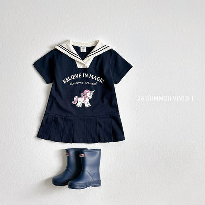 【PREORDER受付終了、ご希望はお問い合わせください。】92.Unicorn Sailor Dress