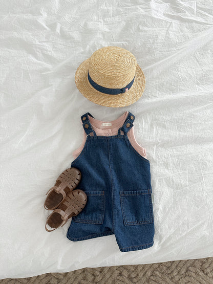 distressed denim overalls | minirobe