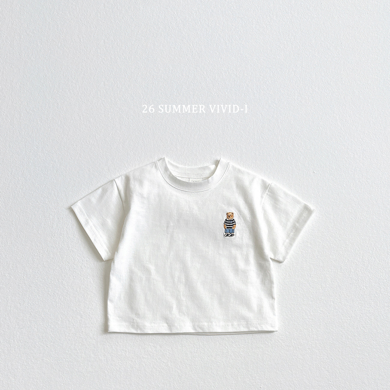 【PREORDER受付終了、ご希望はお問い合わせください。】63.Bear Embroidery ShortSleeve Tee