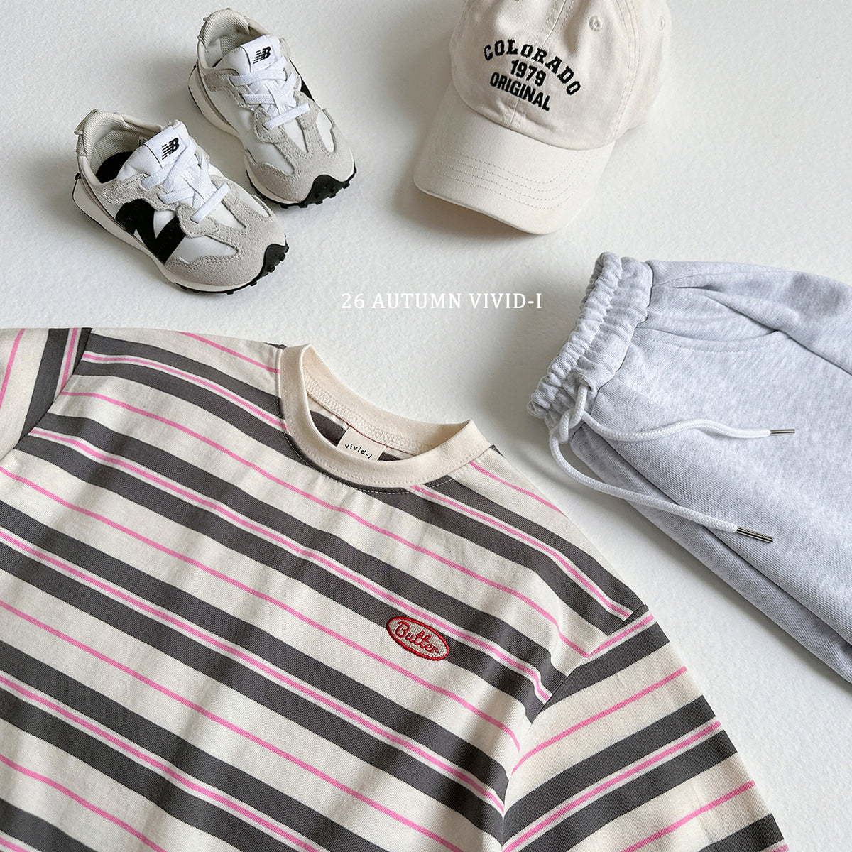 【秋のPRE-ODER 5%OFF】44.Butter Stripe Tee
