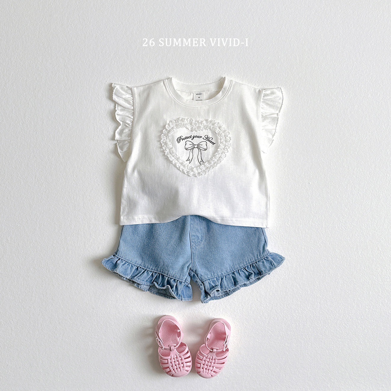 【PREORDER受付終了、ご希望はお問い合わせください。】12.Frill NonFade Denim Shorts