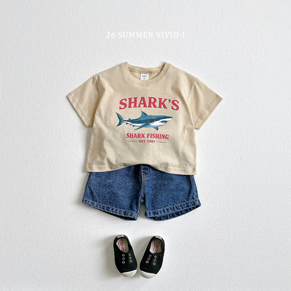 【PREORDER受付終了、ご希望はお問い合わせください。】43.Shark Silket ShortSleeve Tee