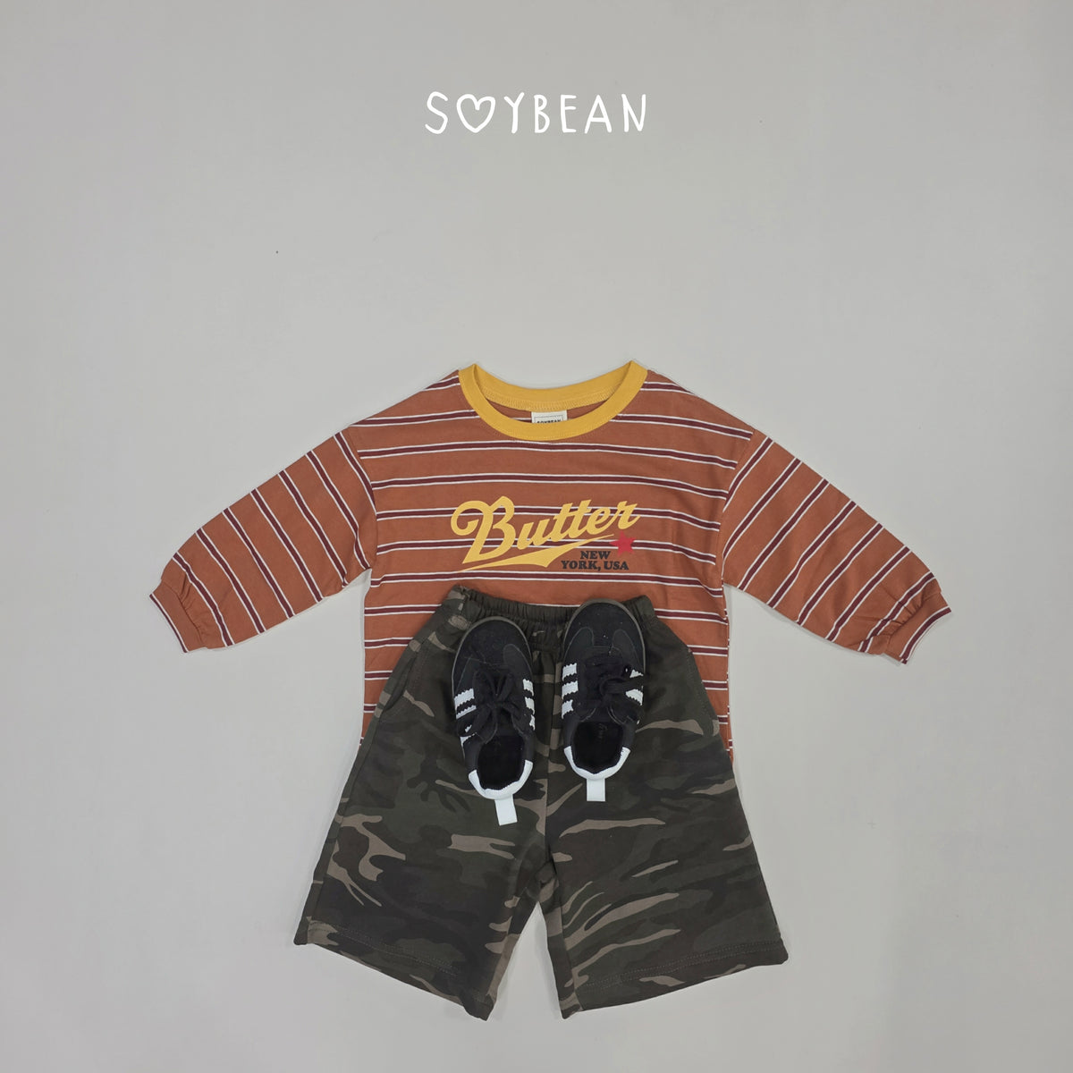 【秋のPRE-ODER 5%OFF】18.Butter Stripe Tee (7 Sizes)