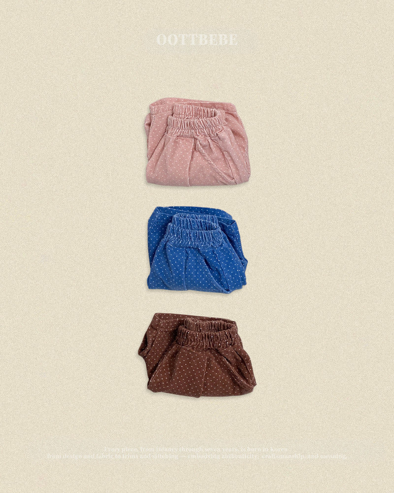 【PRE-ODER〆8.9(sun)】45.Petit Dot Pumpkin Pants – 6/10 Length | oottbebe