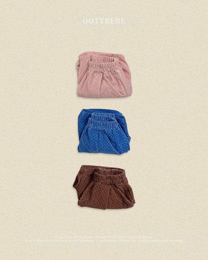 【秋のPRE-ODER 5%OFF】45.Petit Dot Pumpkin Pants – 6/10 Length | oottbebe